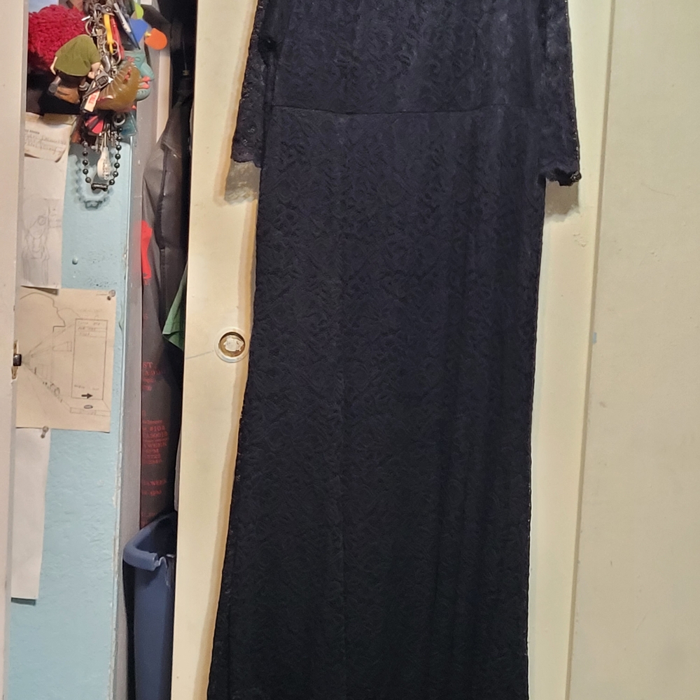 Pinup Couture Black Lace Maxi Dress